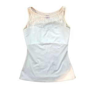 Spanx Sara Blakely Ivory Lace Tank Cami Slimming Size L Flawed
